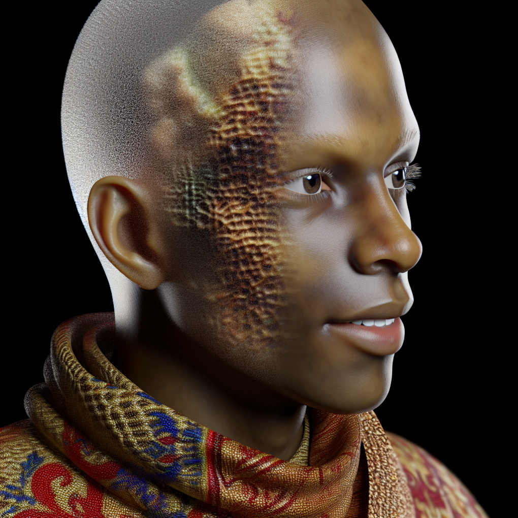 A glowing, youthful face with skincare.