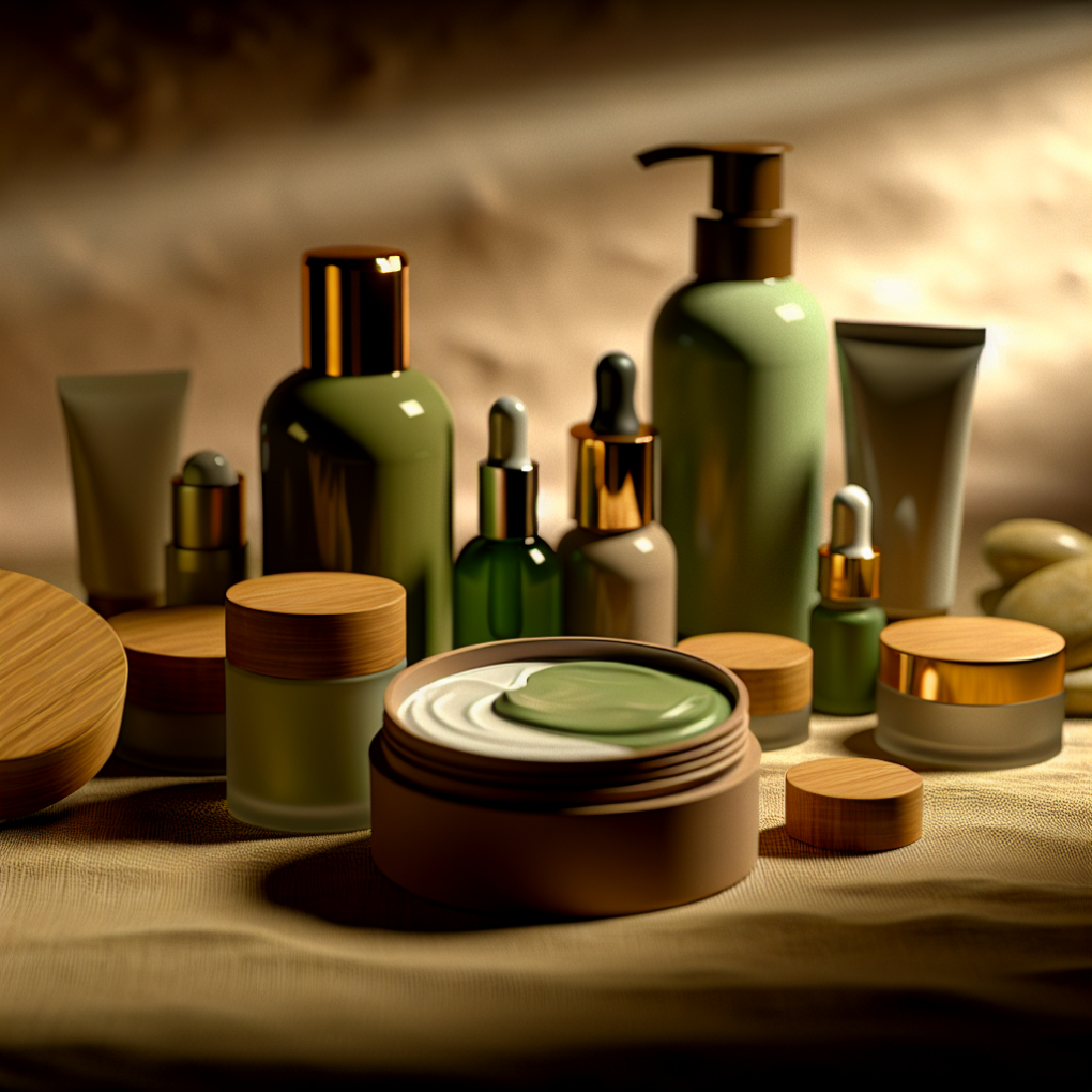 Assortment of eco-friendly beauty products.