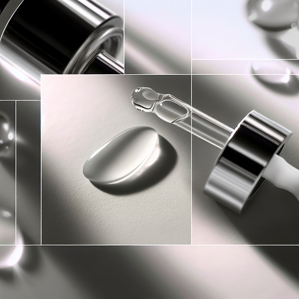Close-up of gentle serum ingredients.