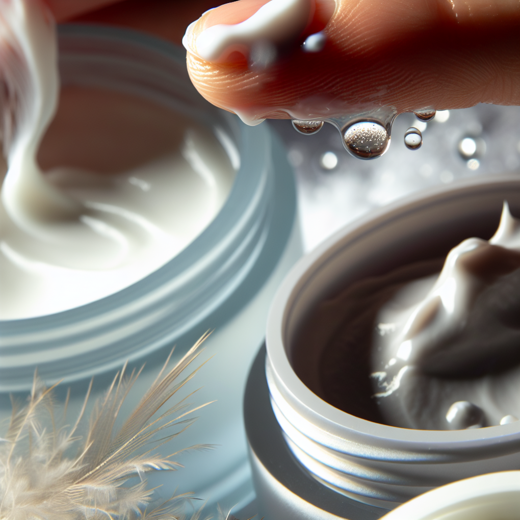 Close up of gentle skincare routine.