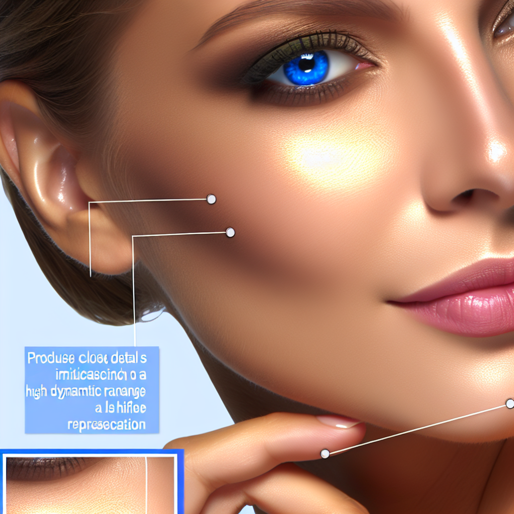 Close-up of radiant, youthful skin.