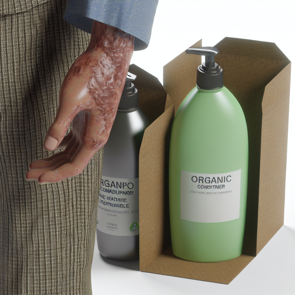 Eco-friendly beauty products in recyclable packaging.