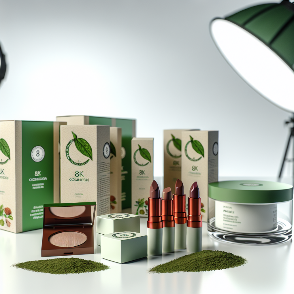 Eco-friendly beauty products with plant ingredients.