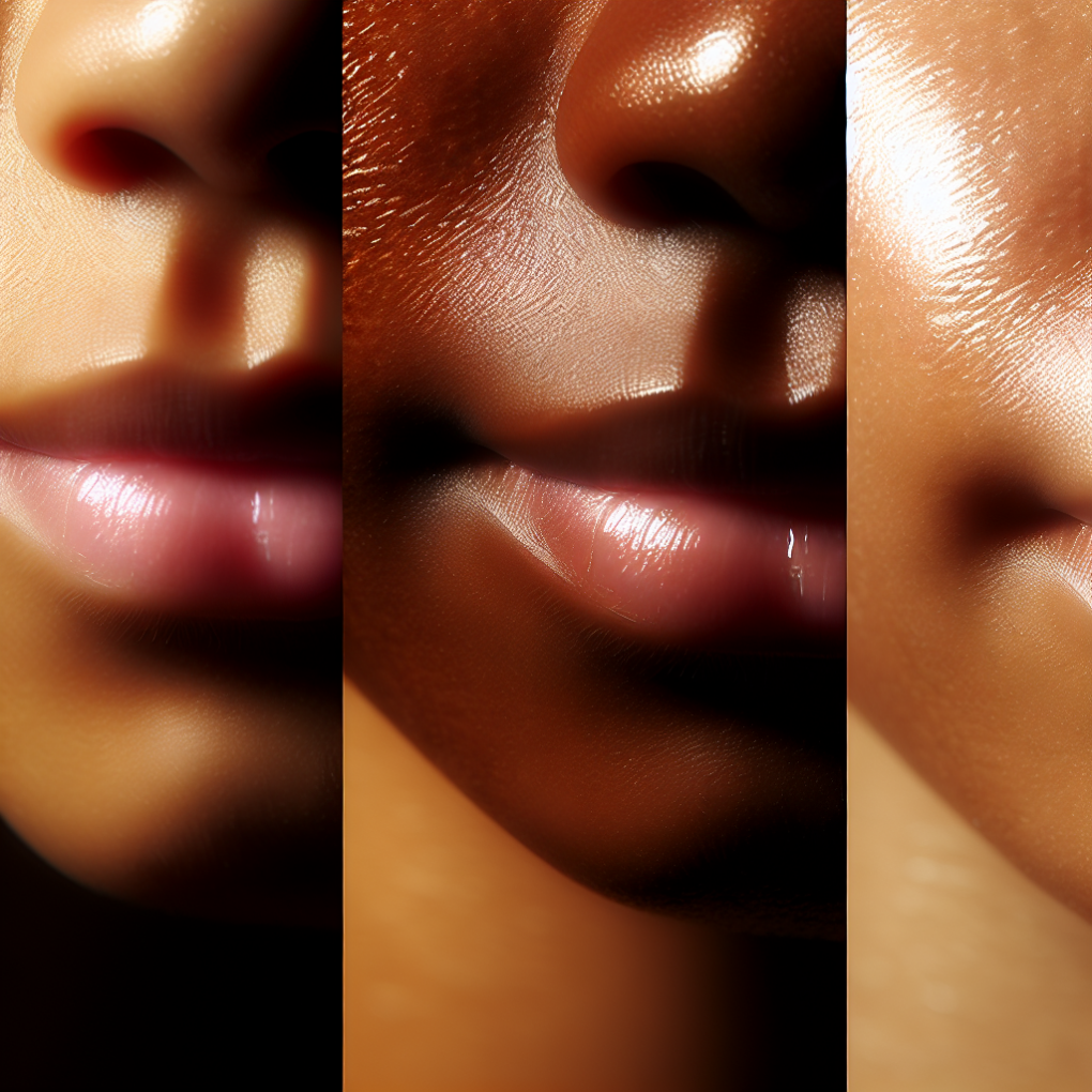 Glowing skin with clean beauty products.
